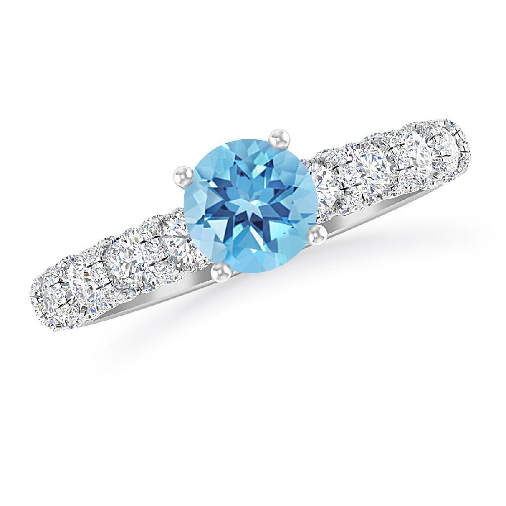 White Gold - Blue Topaz