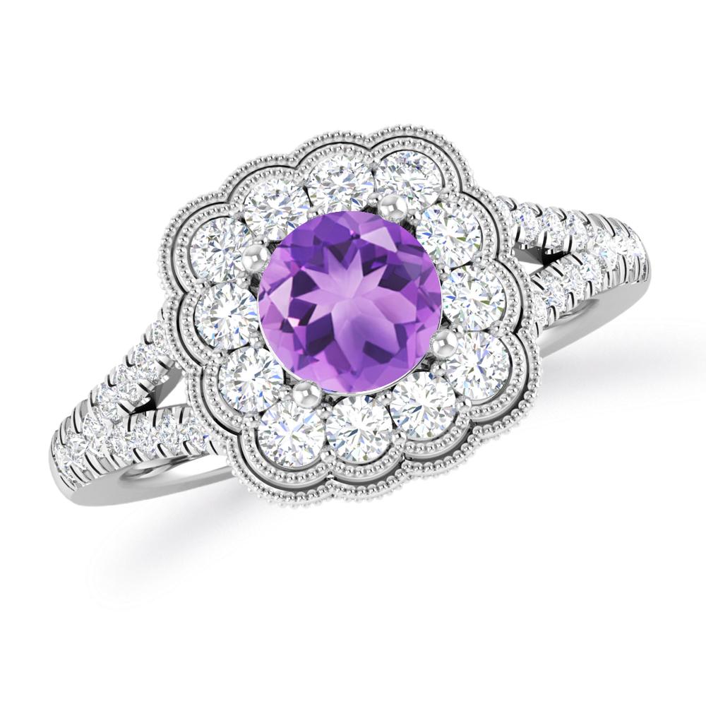 White Gold - Amethyst