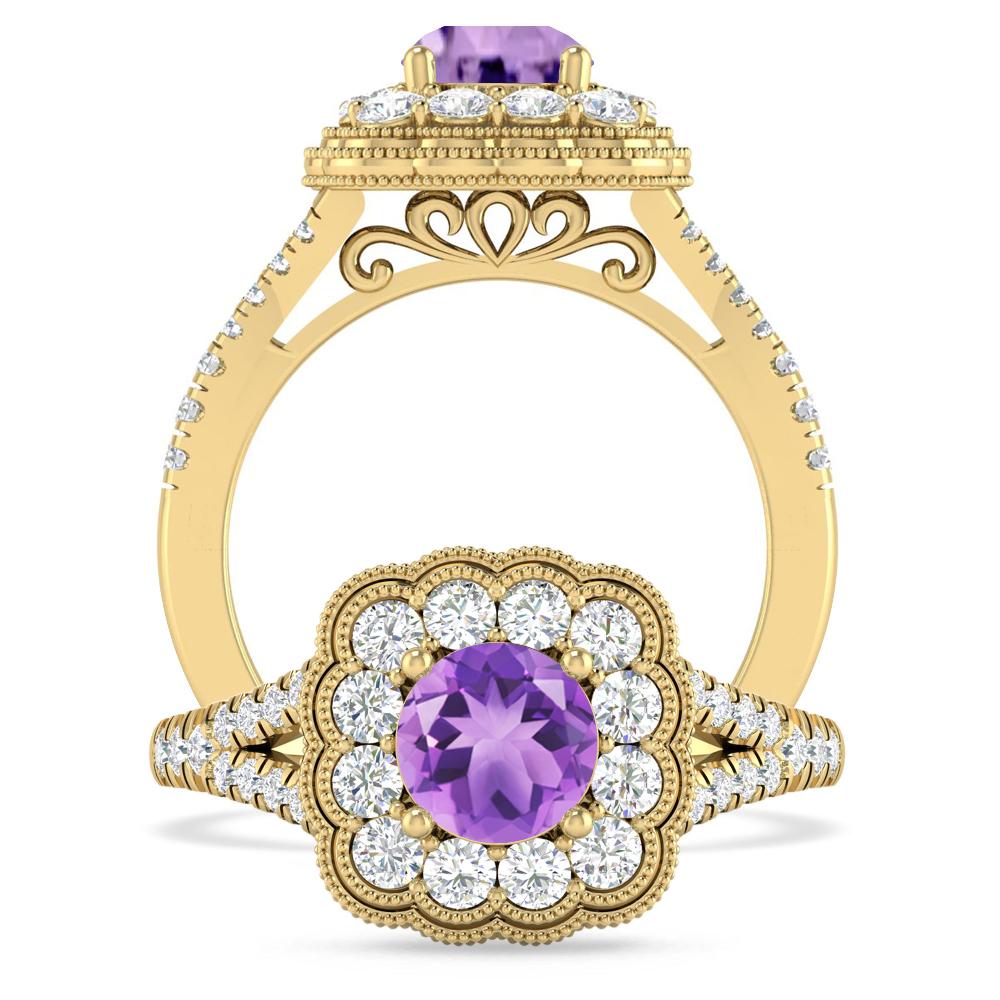 Yellow Gold - Amethyst