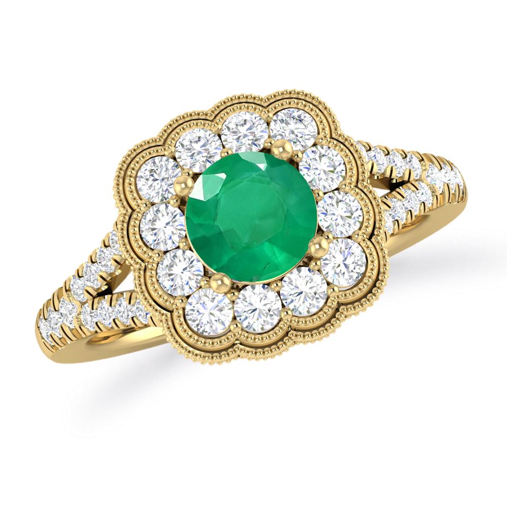 Yellow Gold - Emerald