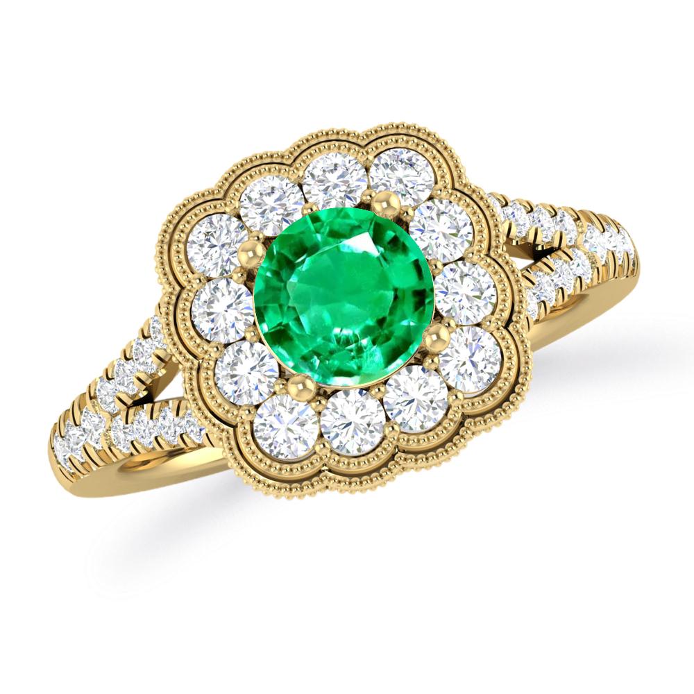 Yellow Gold - Emerald