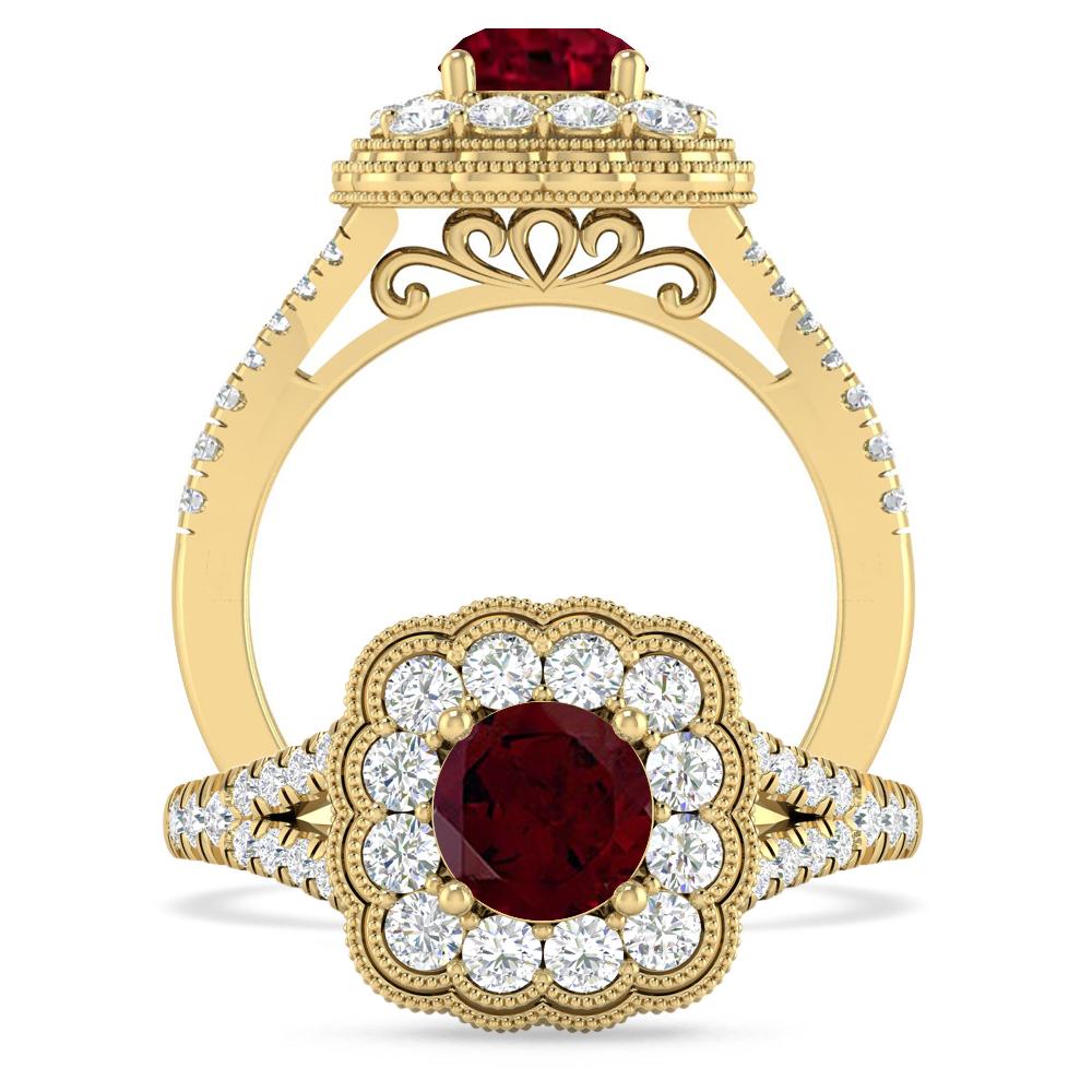 Yellow Gold - Garnet