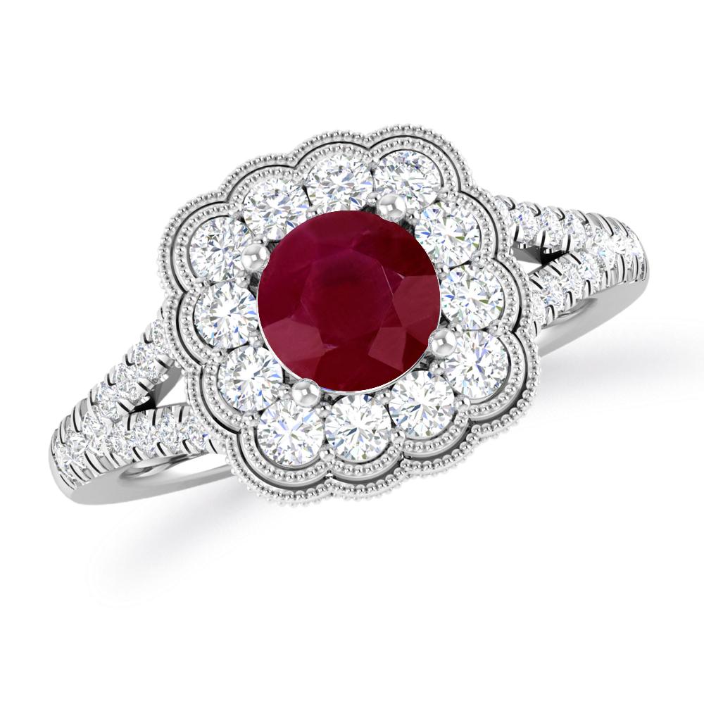 White Gold - Ruby