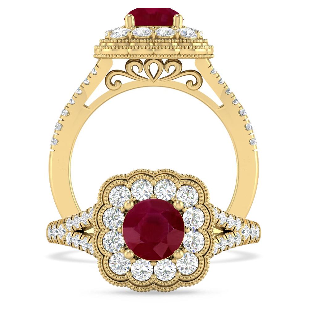 Yellow Gold - Ruby