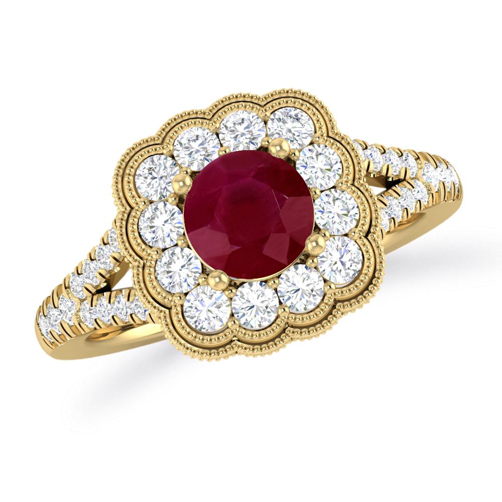 Yellow Gold - Ruby