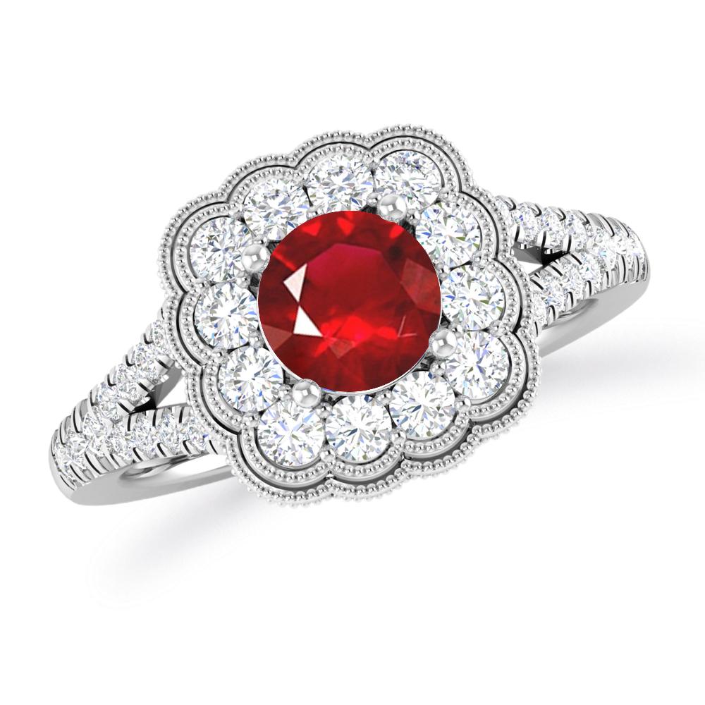 White Gold - Ruby