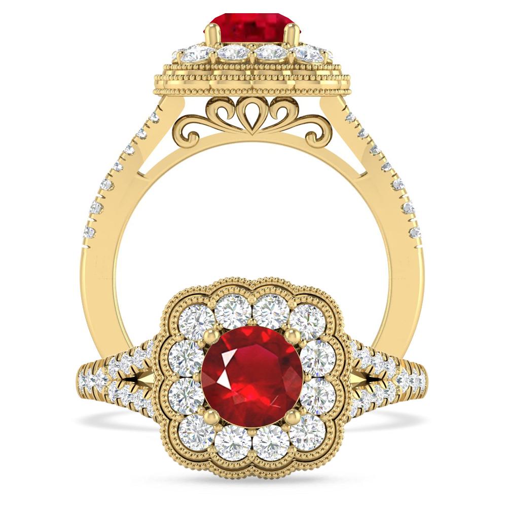 Yellow Gold - Ruby