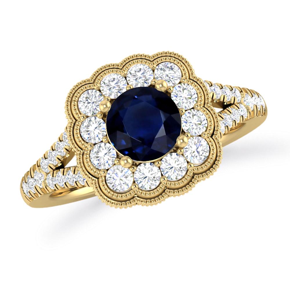 Yellow Gold - Sapphire
