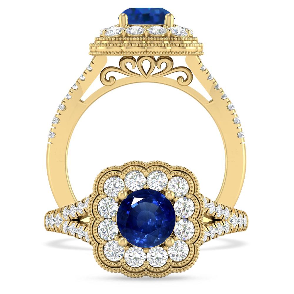 Yellow Gold - Sapphire
