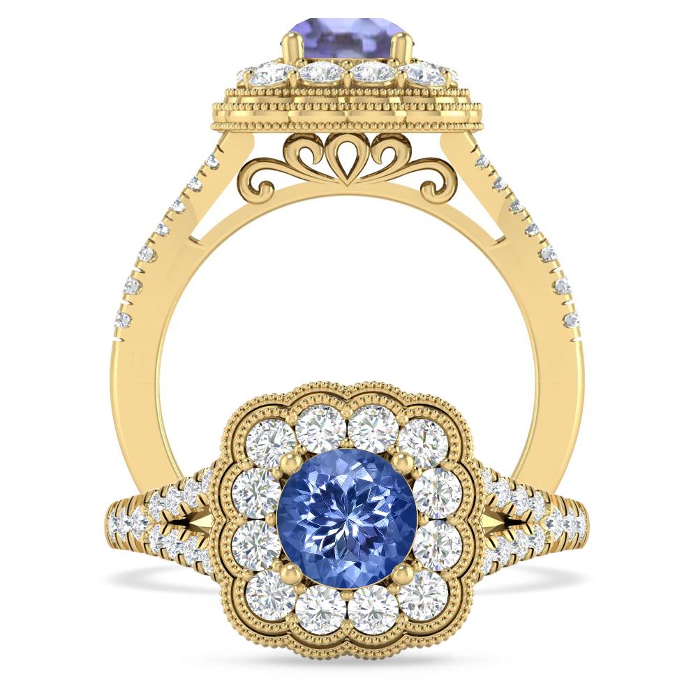 Yellow Gold - Tanzanite