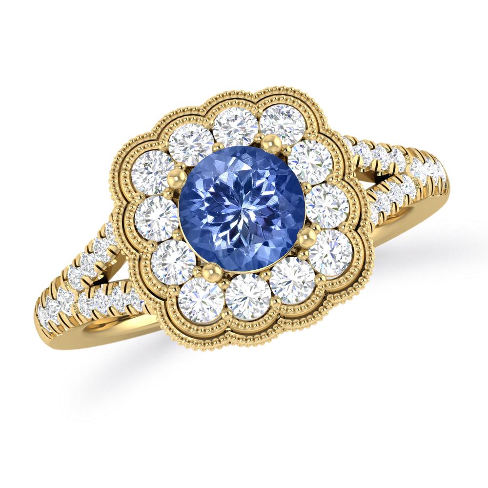 Yellow Gold - Tanzanite