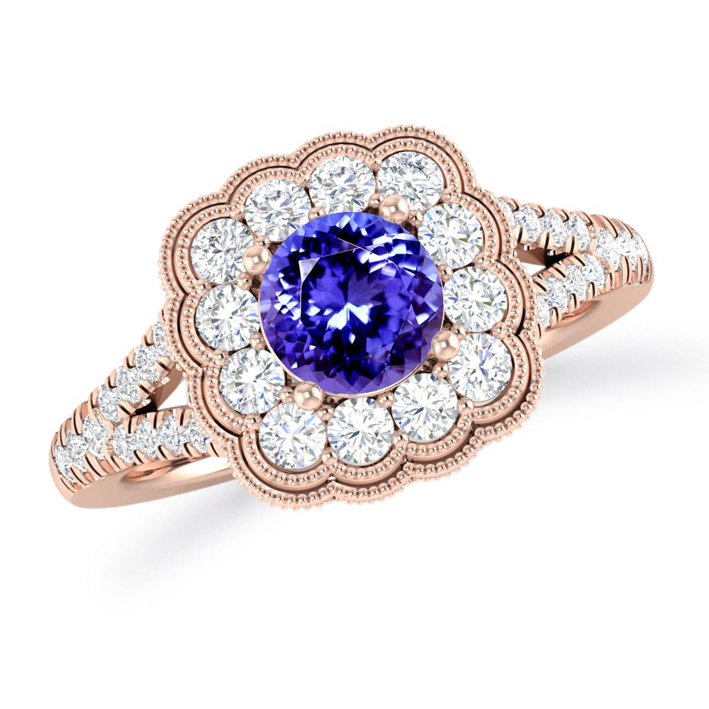 Rose Gold - Tanzanite