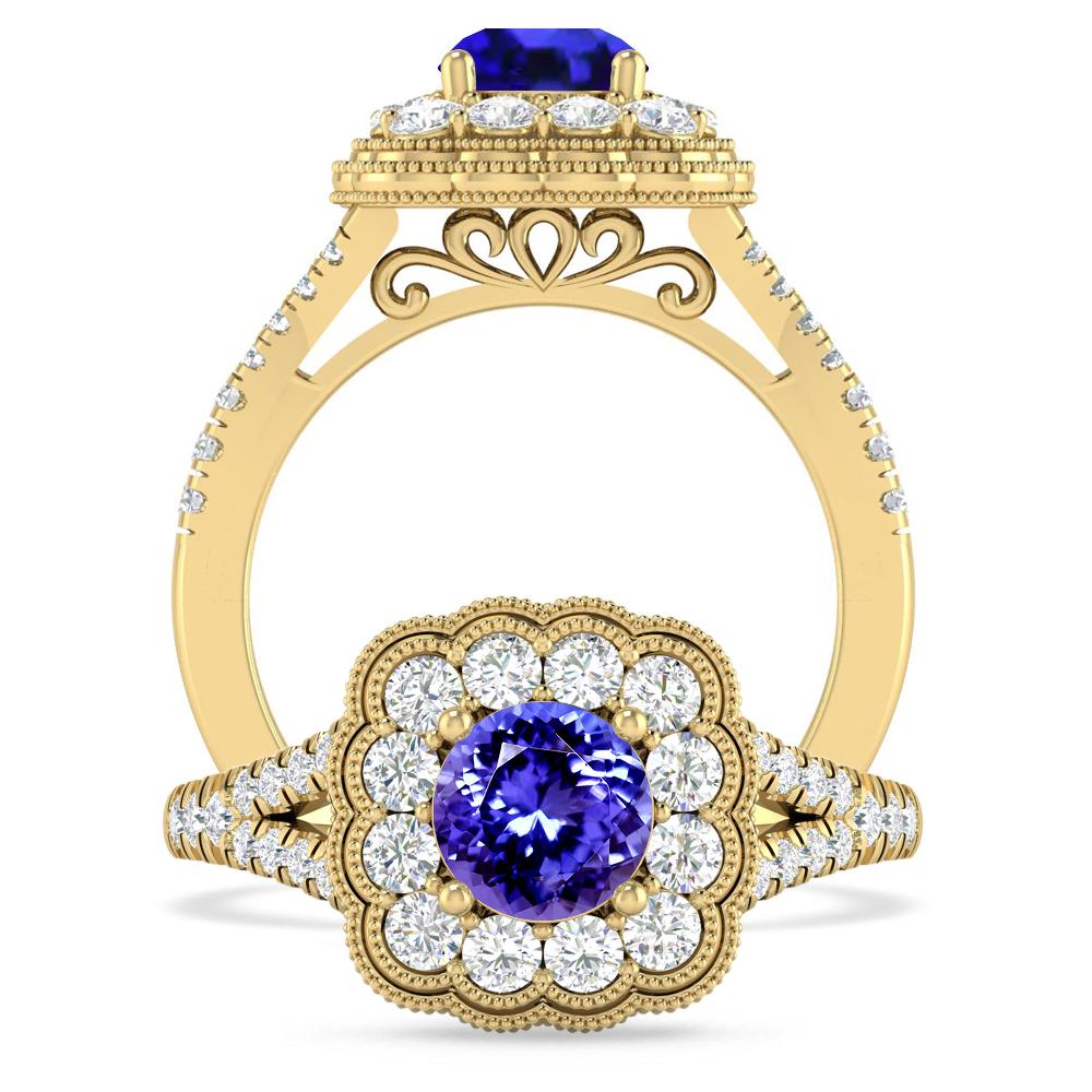 Yellow Gold - Tanzanite