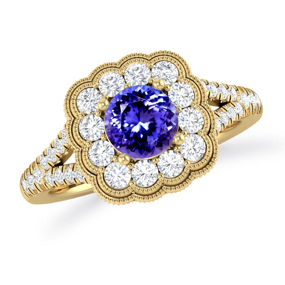 Yellow Gold - Tanzanite