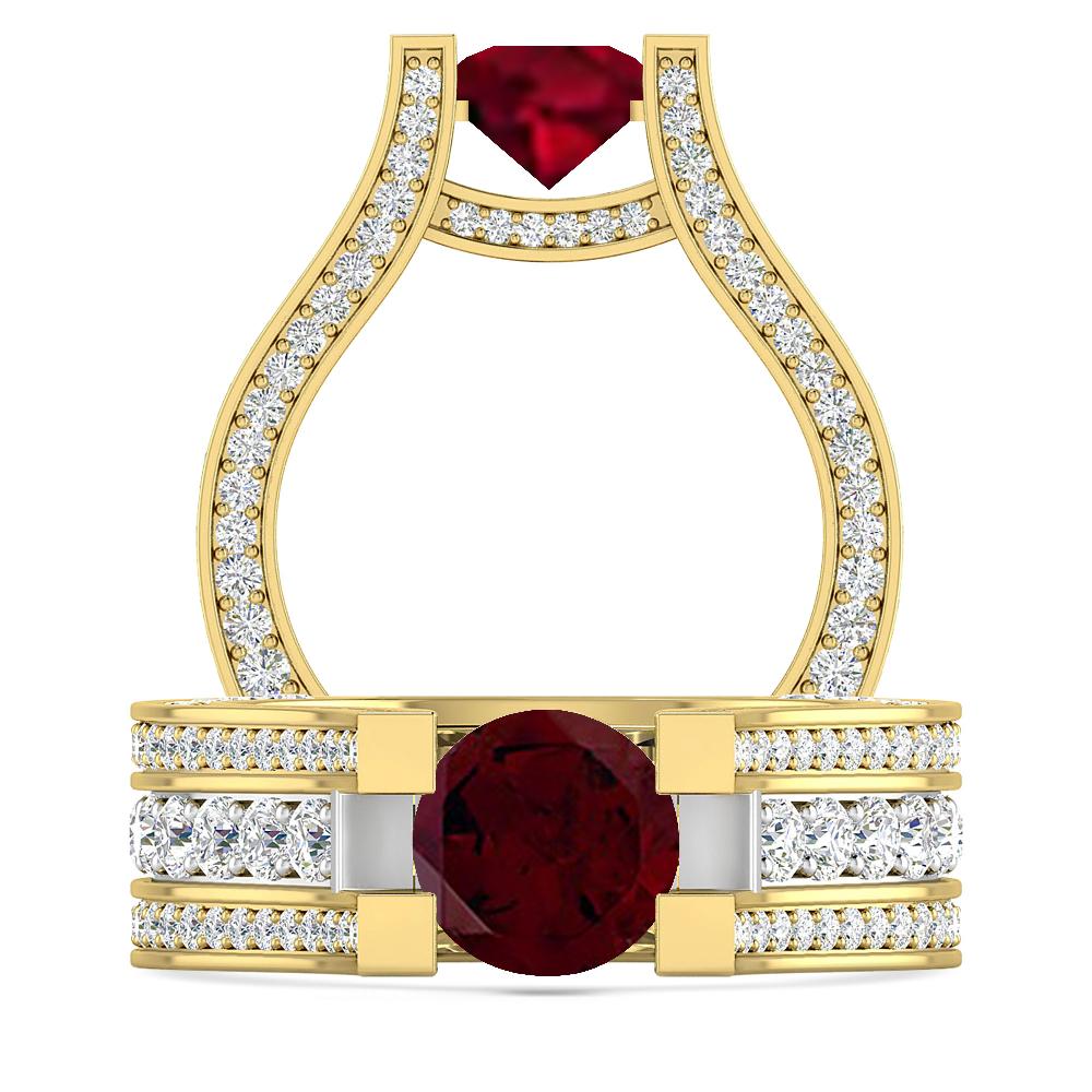 Yellow Gold - Garnet