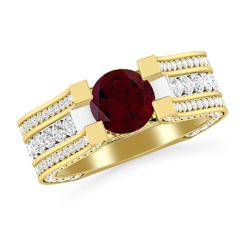 Yellow Gold - Garnet