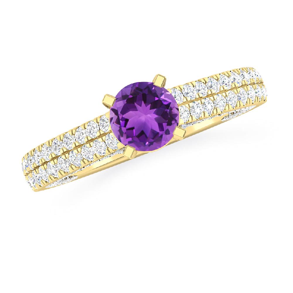 Yellow Gold - Amethyst