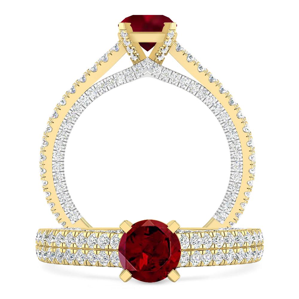 Yellow Gold - Garnet