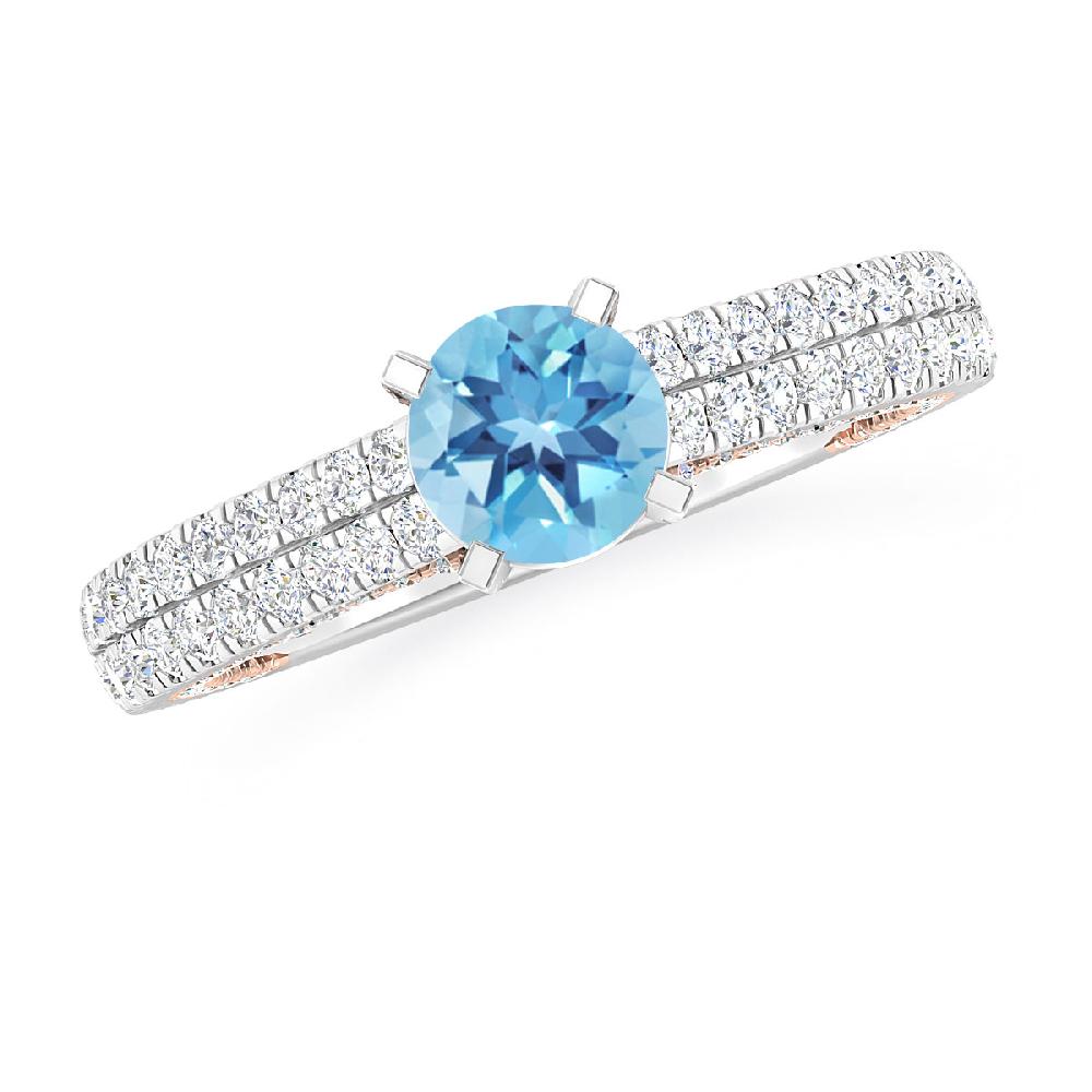 White Gold - Blue Topaz