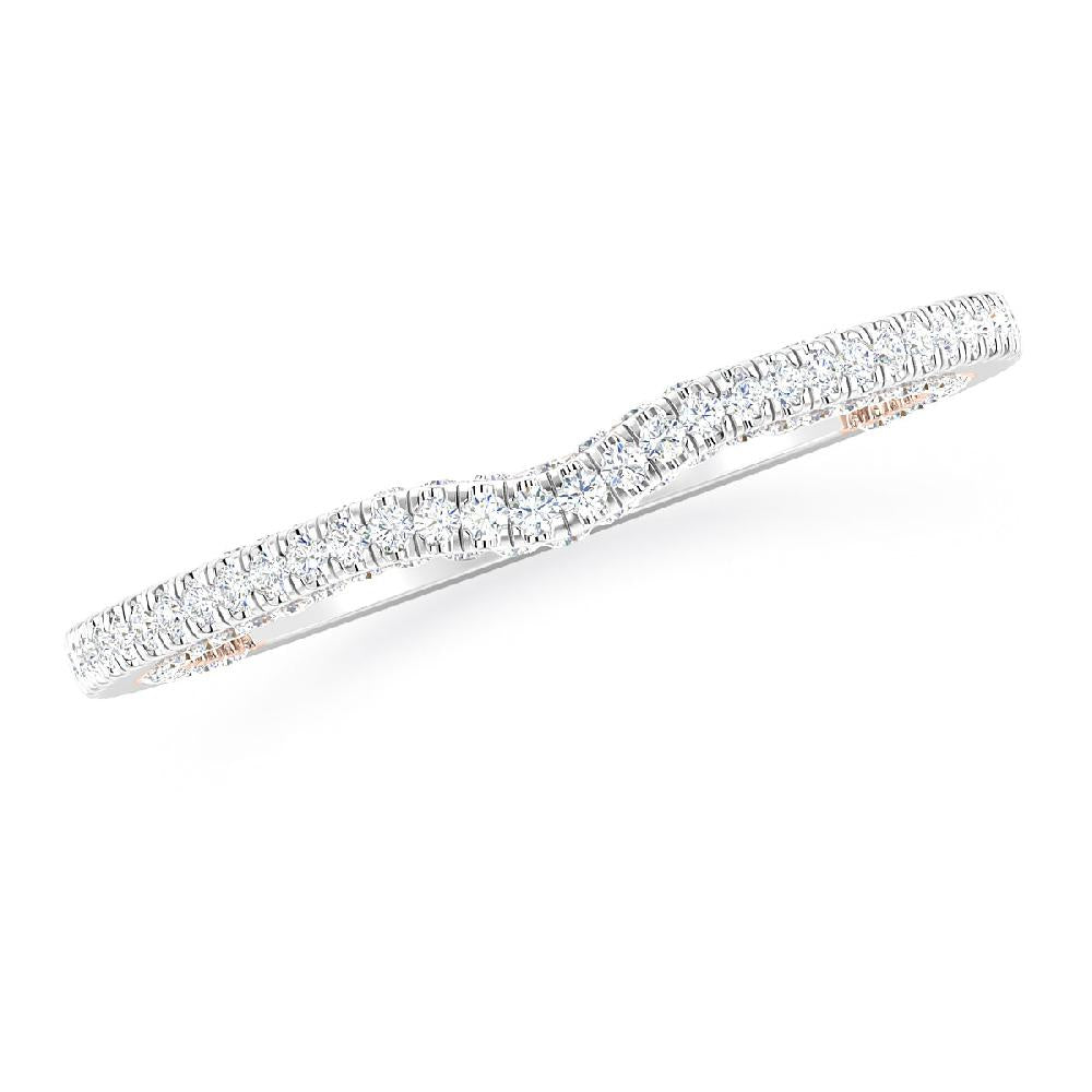 White Gold/Rose Gold - Round