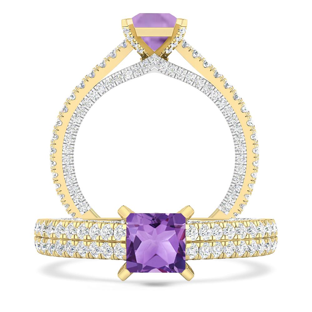 Yellow Gold - Amethyst