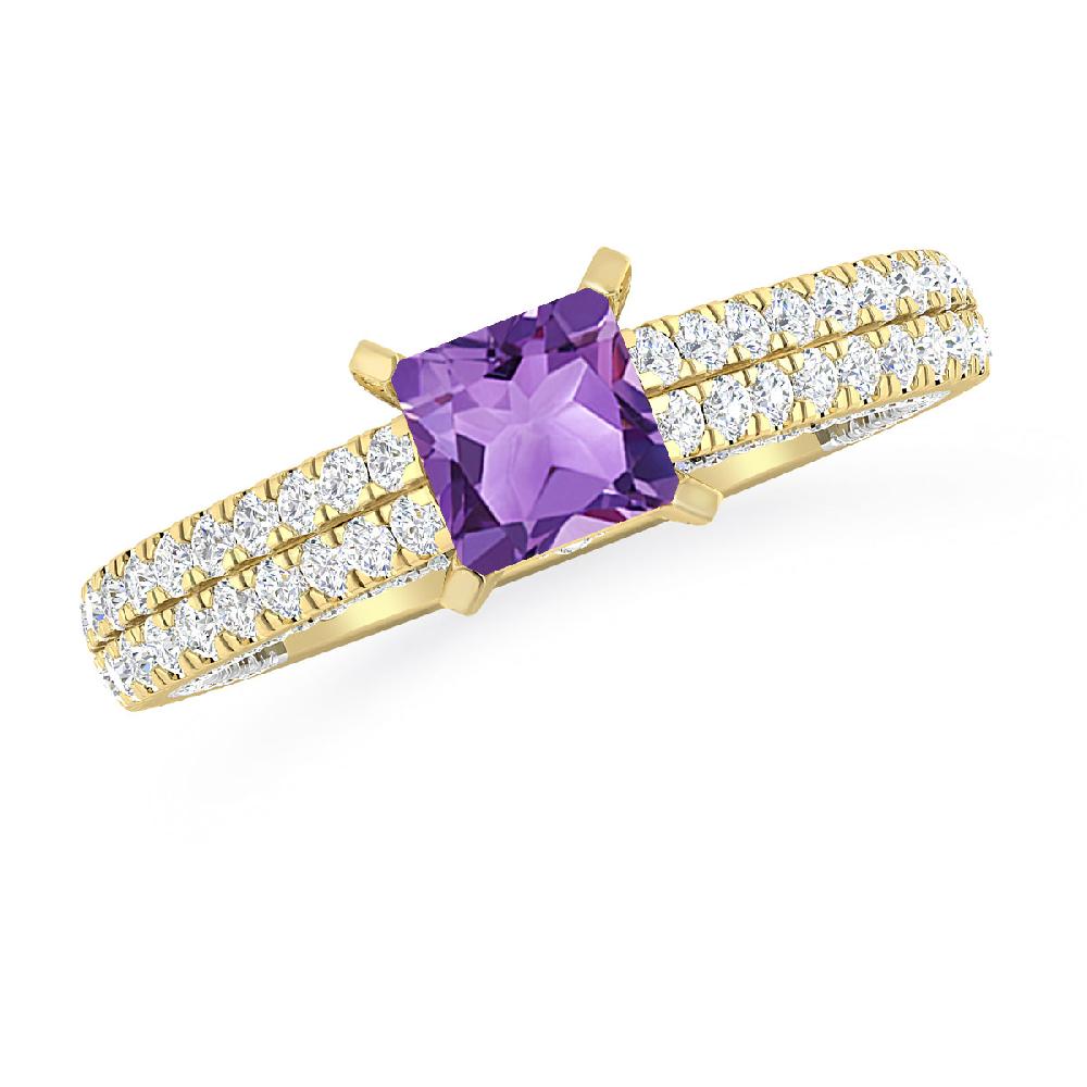 Yellow Gold - Amethyst