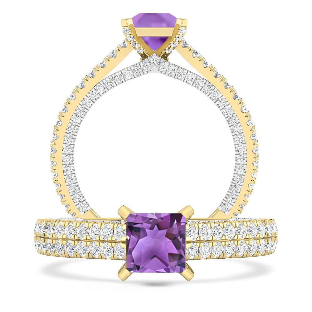 Yellow Gold - Amethyst