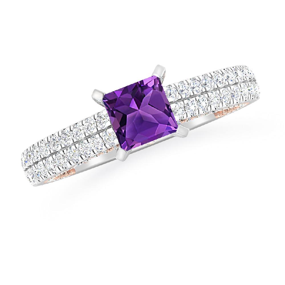 White Gold - Amethyst