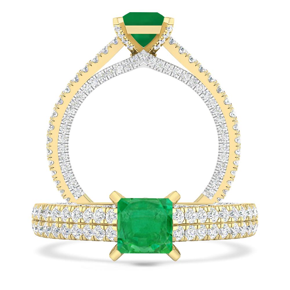 Yellow Gold - Emerald