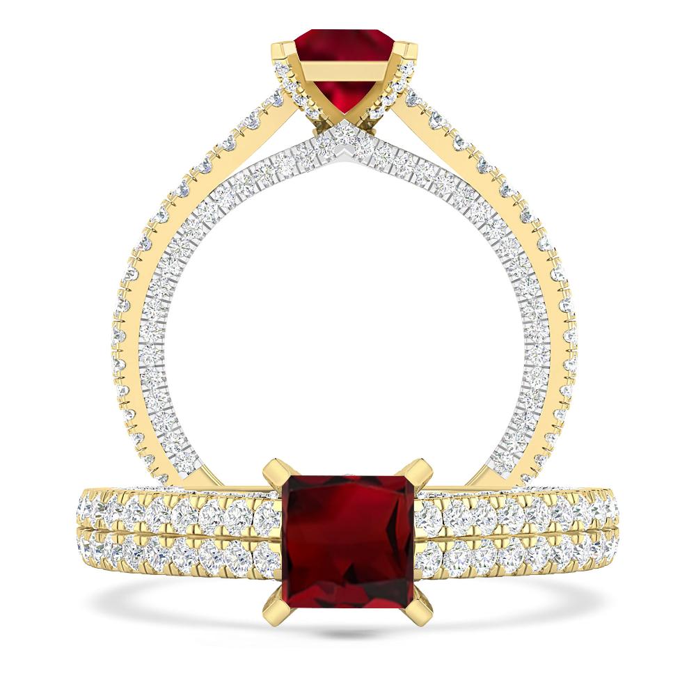 Yellow Gold - Garnet