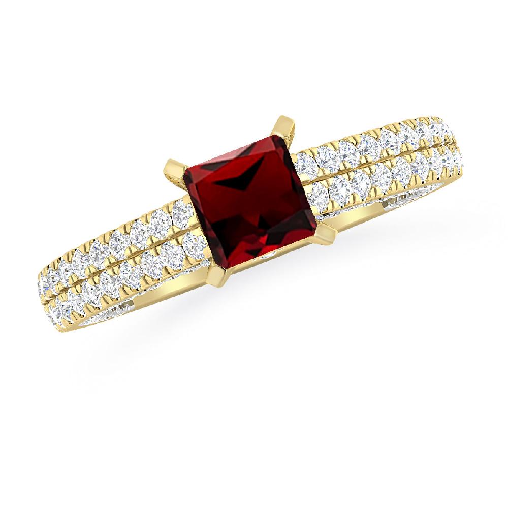 Yellow Gold - Garnet