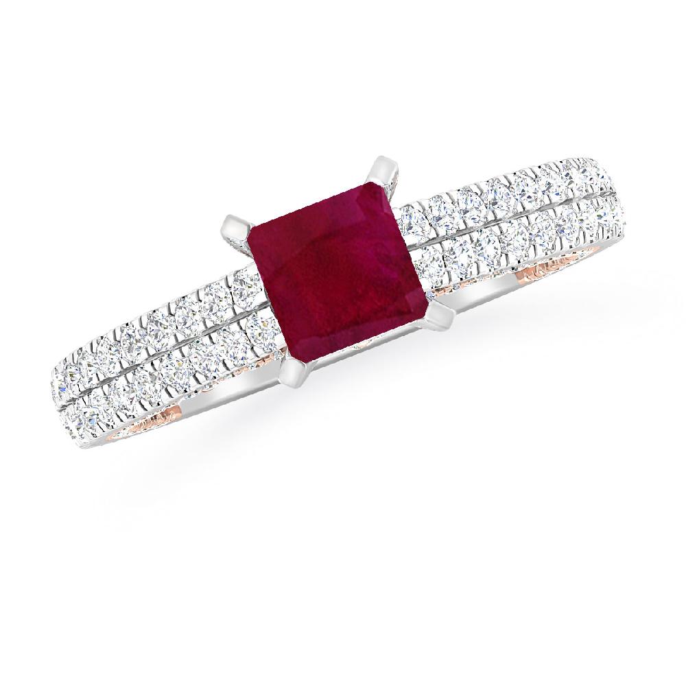 White Gold - Ruby