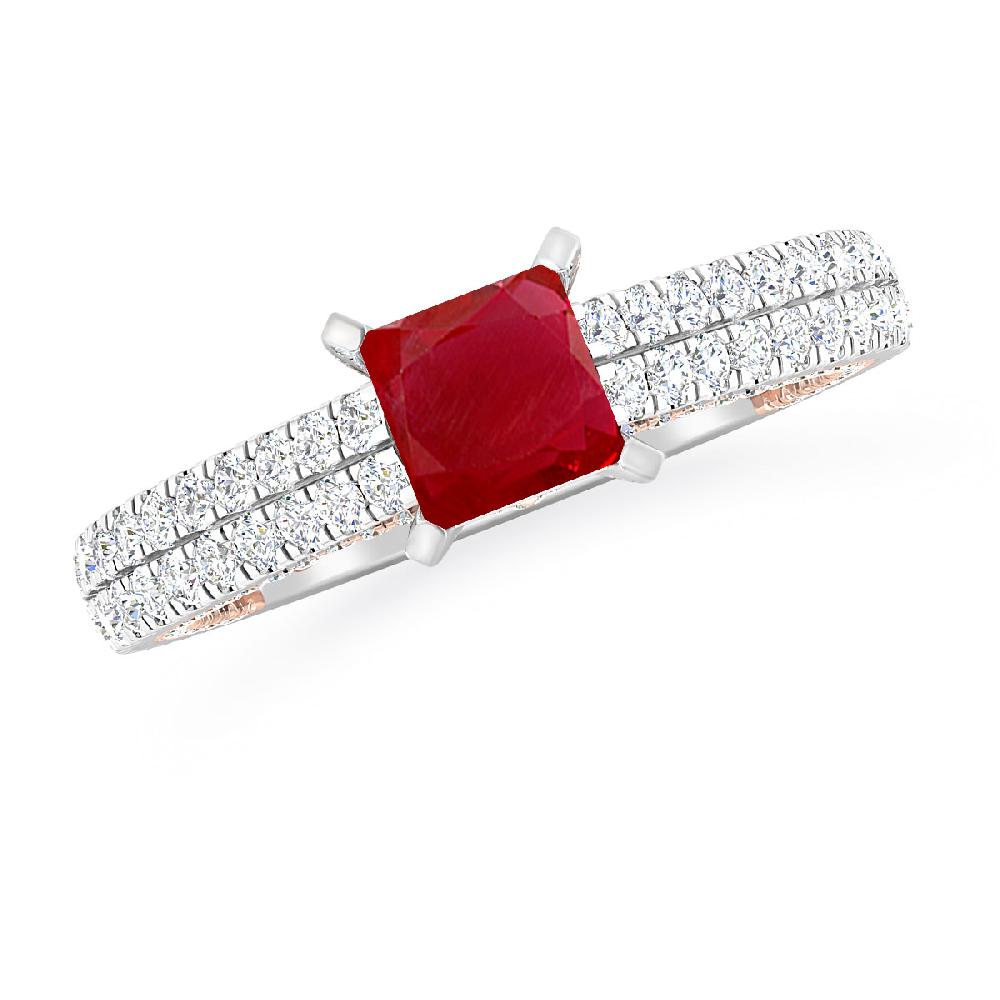 White Gold - Ruby