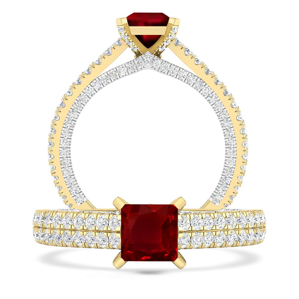 Yellow Gold - Ruby