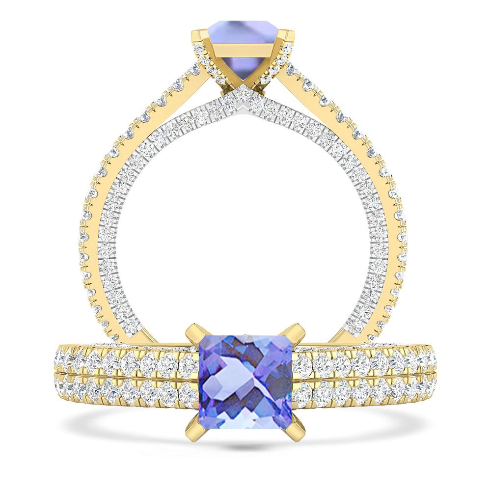 Yellow Gold - Tanzanite