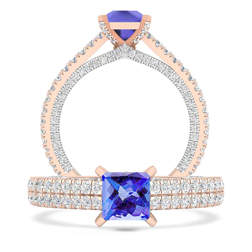 Rose Gold - Tanzanite
