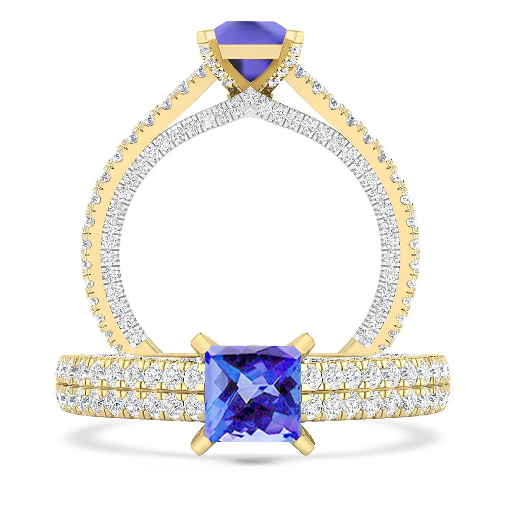 Yellow Gold - Tanzanite
