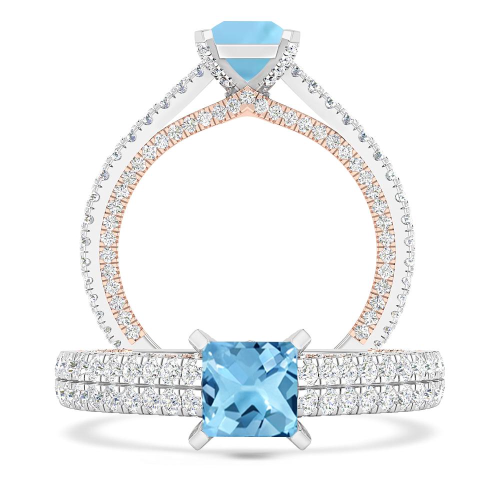 White Gold - Blue Topaz