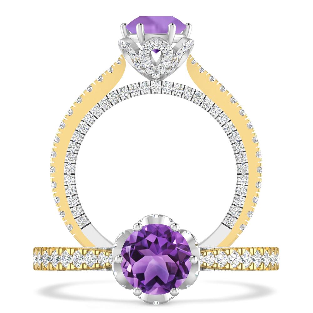 Yellow Gold - Amethyst