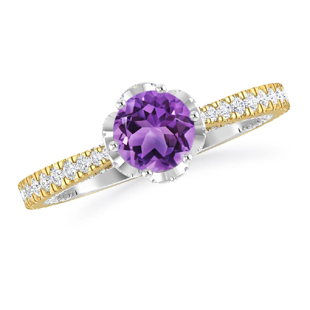 Yellow Gold - Amethyst