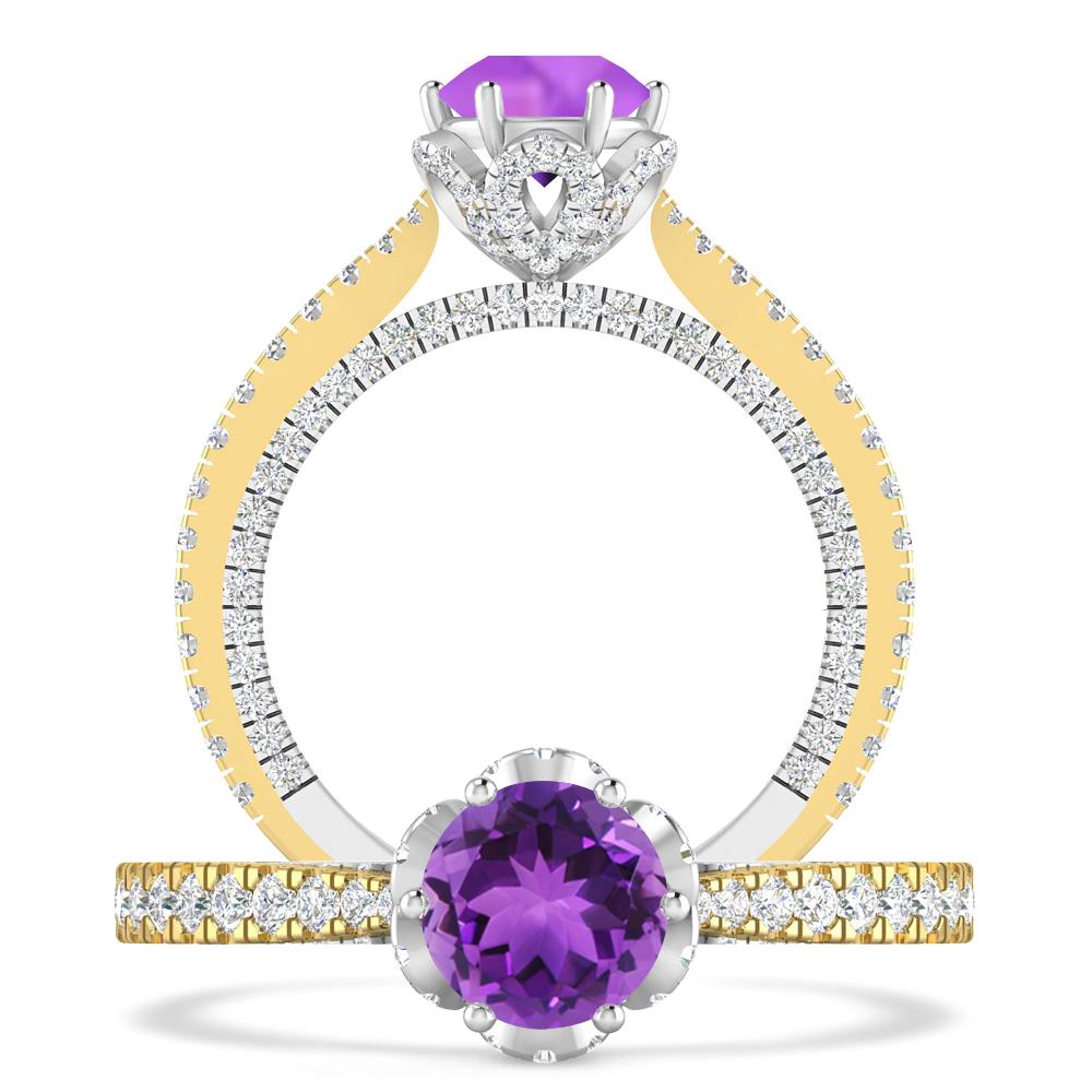 Yellow Gold - Amethyst