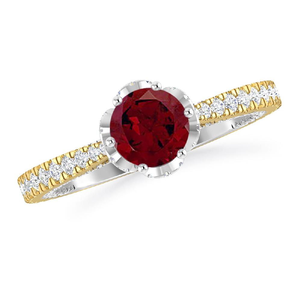 Yellow Gold - Garnet