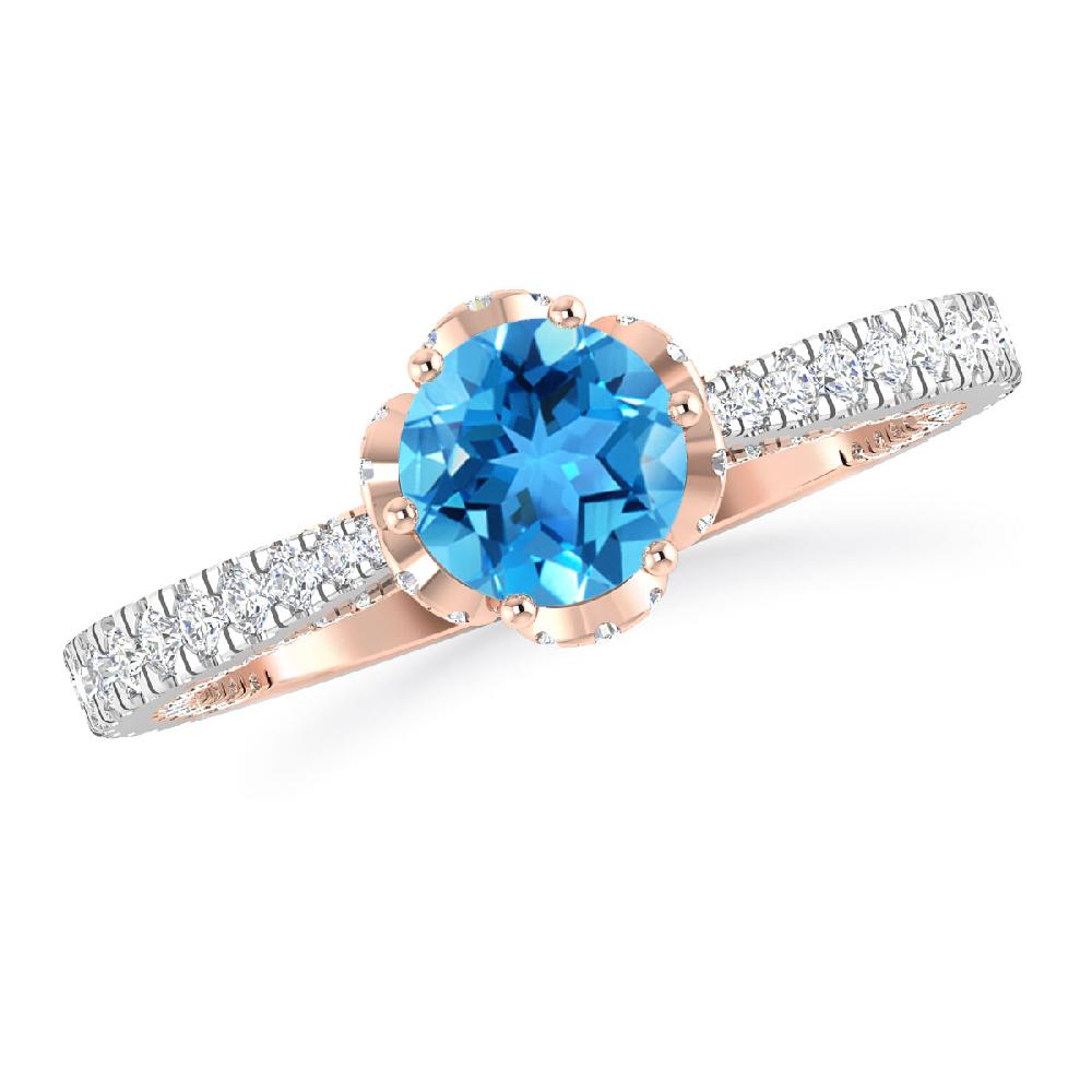 White Gold - Blue Topaz