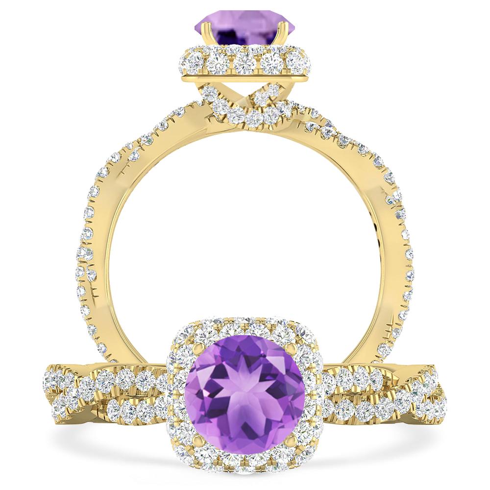 Yellow Gold - Amethyst