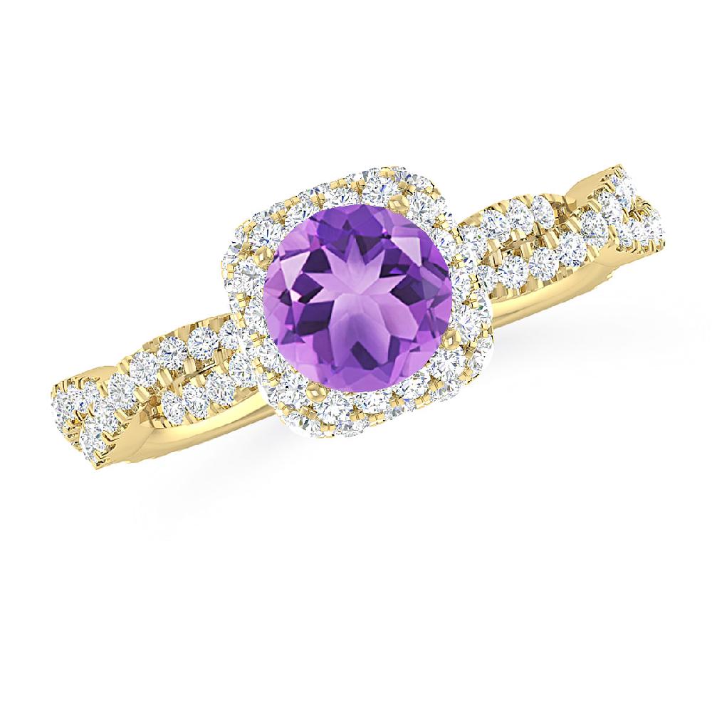 Yellow Gold - Amethyst