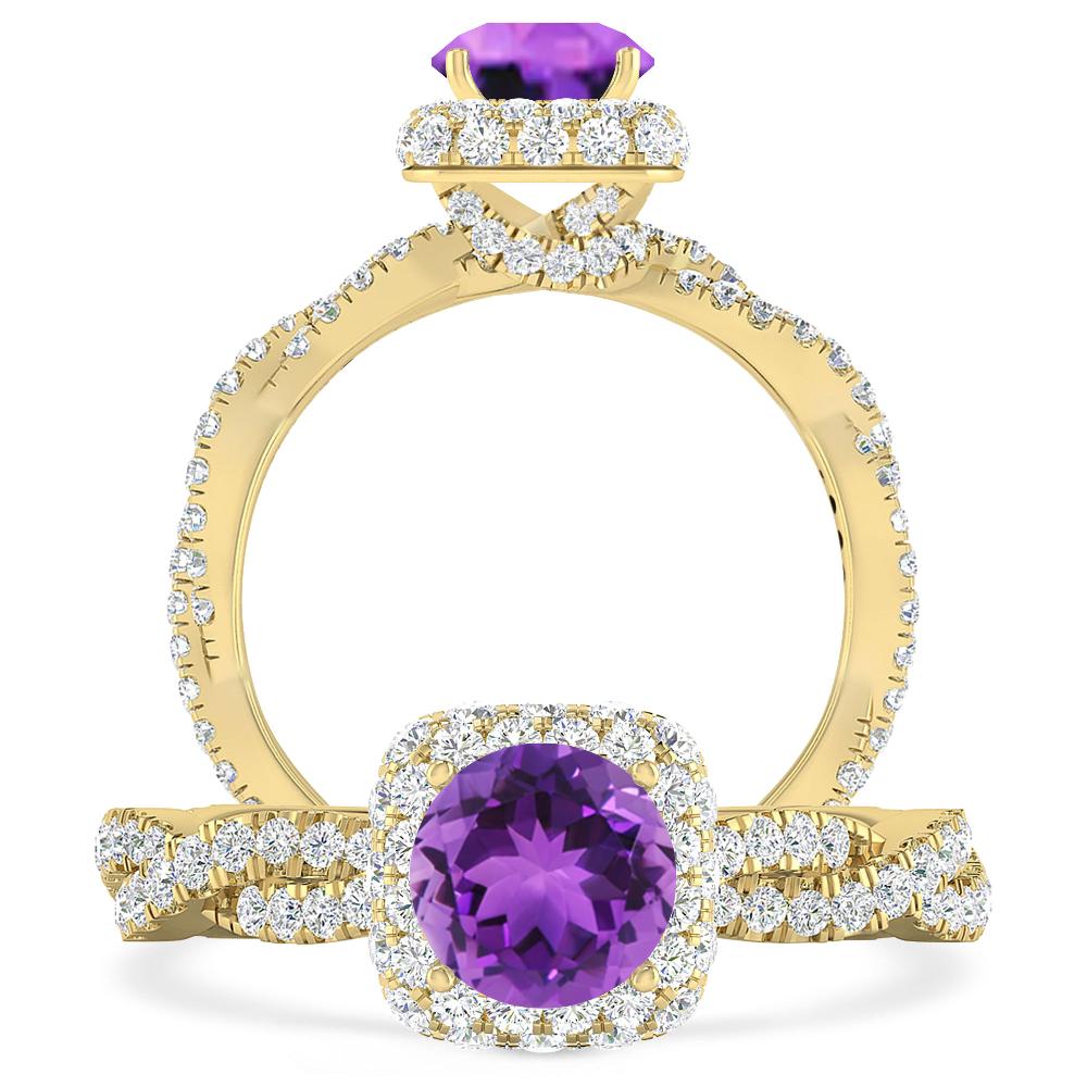 Yellow Gold - Amethyst