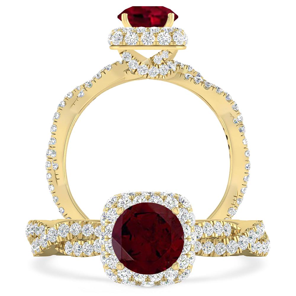 Yellow Gold - Garnet