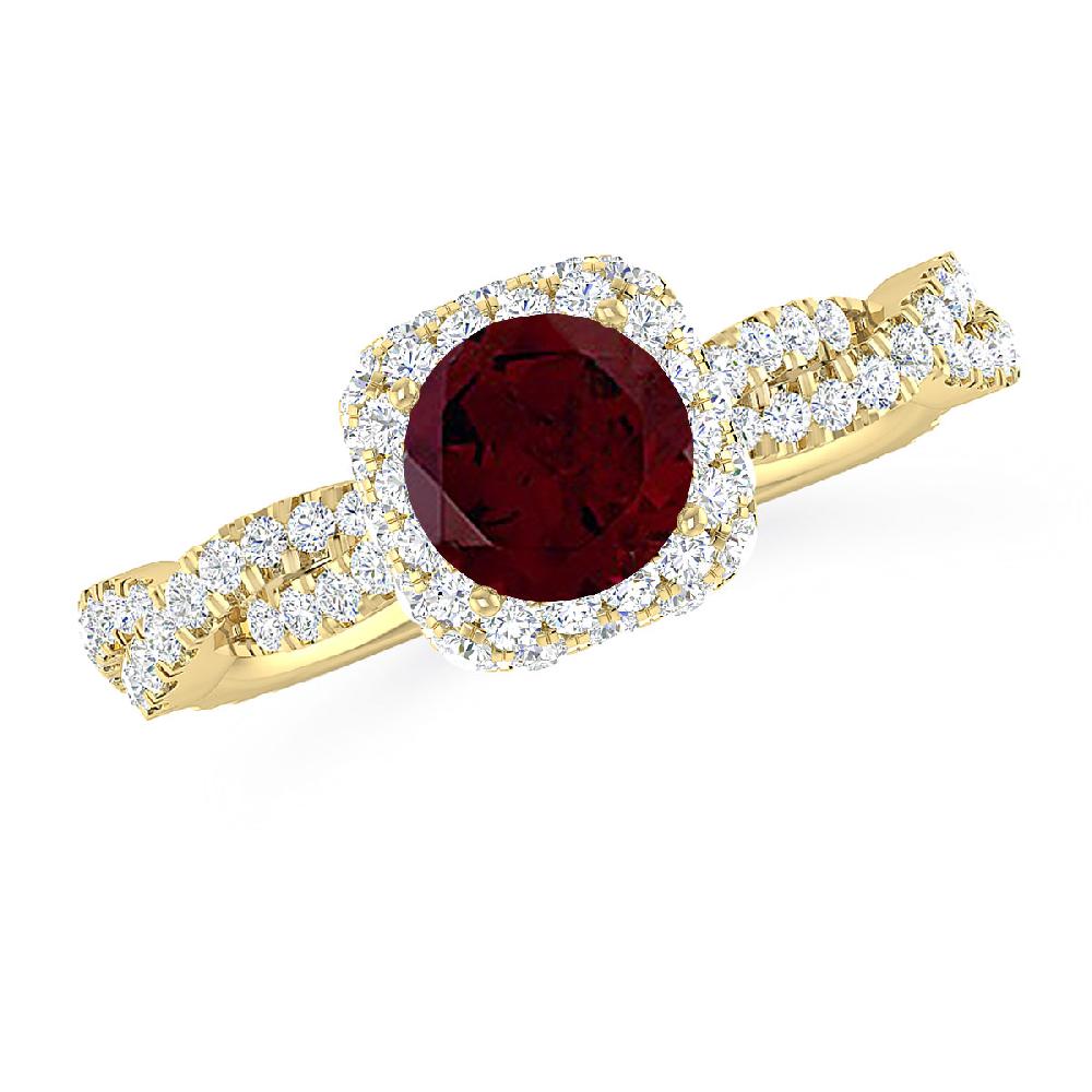 Yellow Gold - Garnet