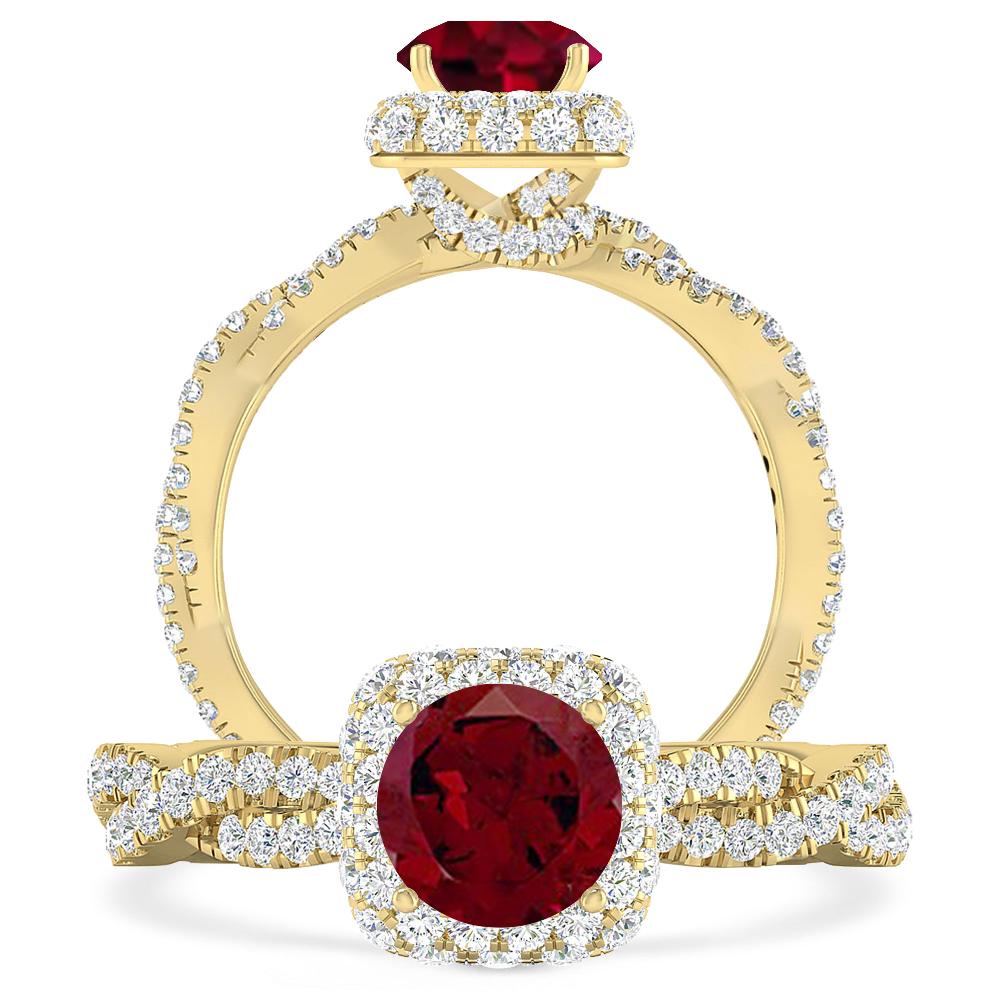 Yellow Gold - Garnet
