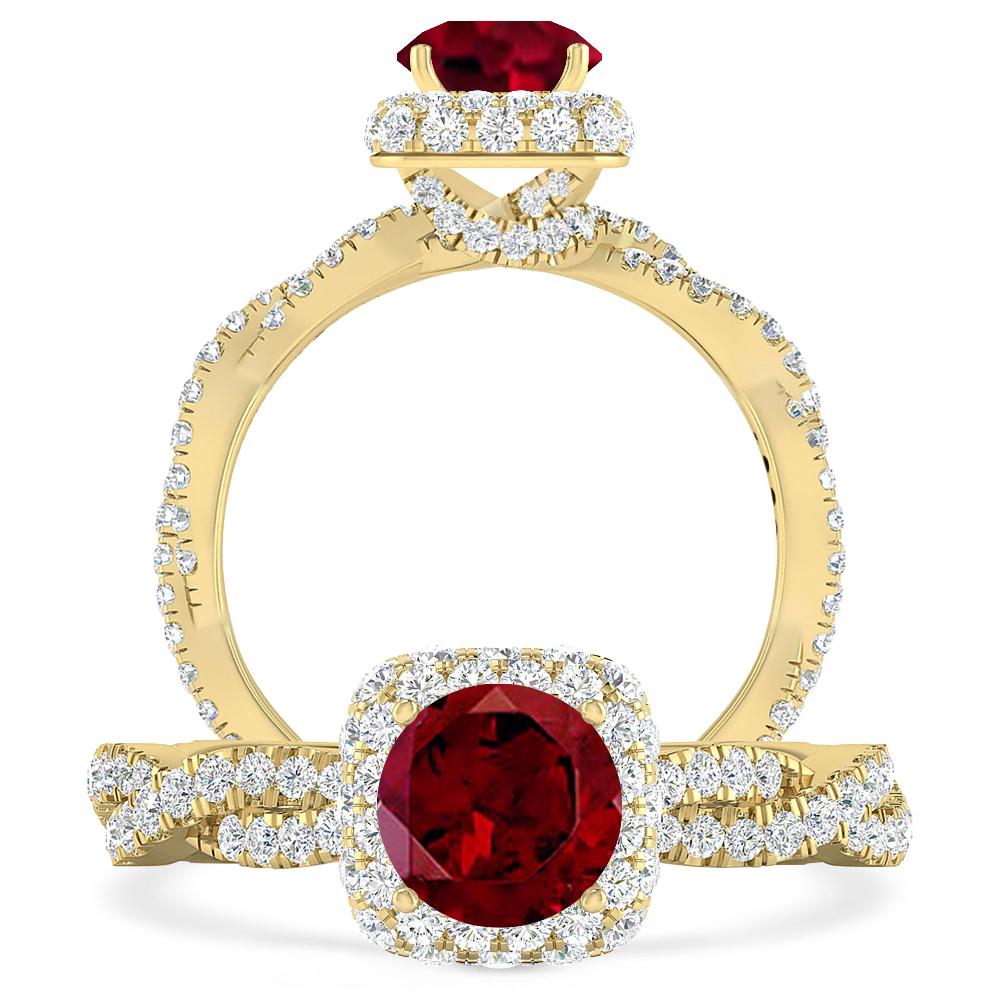 Yellow Gold - Garnet